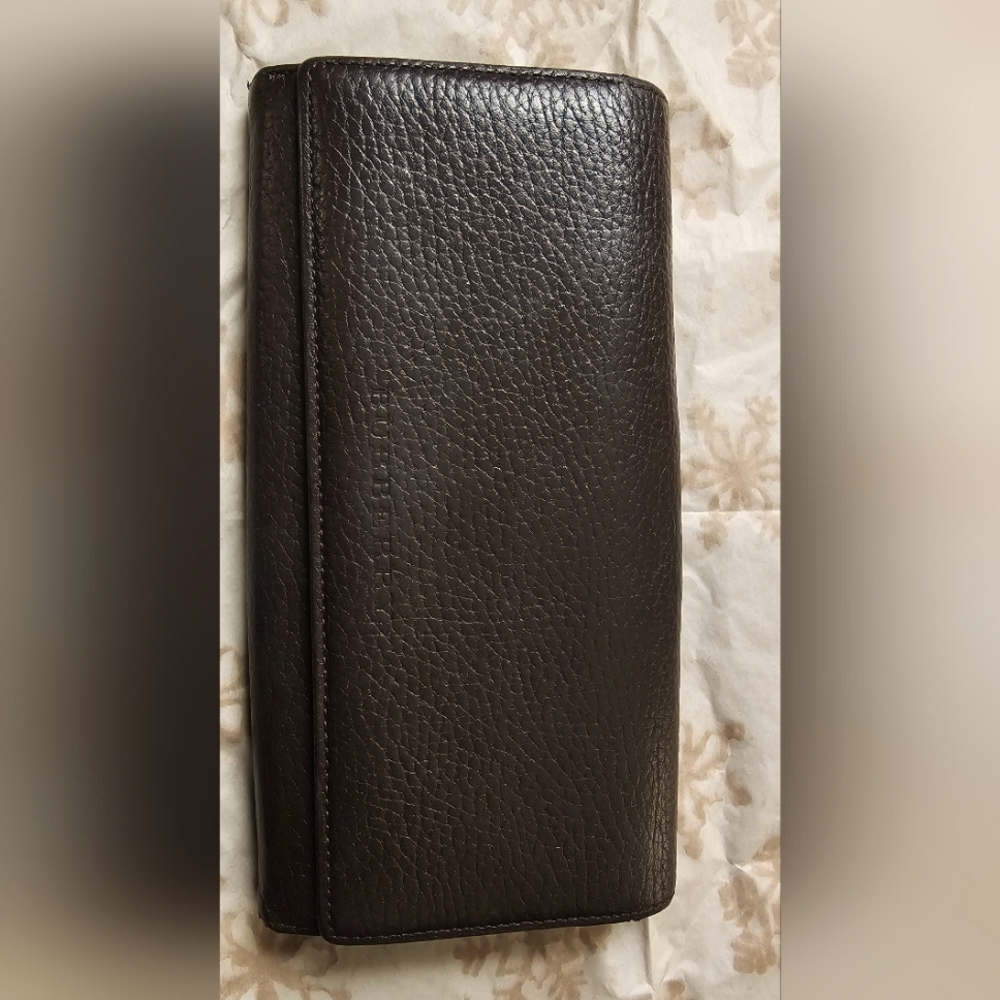 Authentic Burberry Brown Long Wallet